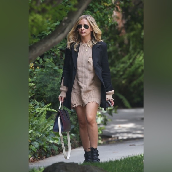 Ser.o.ya Devin Wool sweater dress Cream XS - Picture 8 of 10